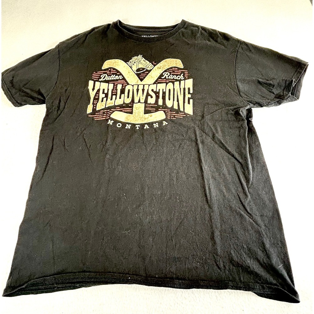 Yellowstone Dutton‎ Ranch T-Shirt Women Large Black Western Graphic Tee
